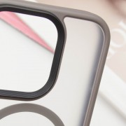 TPU+PC чехол Metal Buttons with MagSafe для Apple iPhone 16 Pro Max (6.9"), Серый