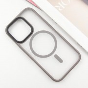 TPU+PC чехол Metal Buttons with MagSafe для Apple iPhone 16 Pro Max (6.9"), Серый