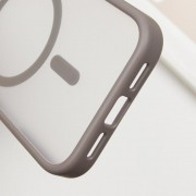 TPU+PC чехол Metal Buttons with MagSafe для Apple iPhone 16 Pro Max (6.9"), Серый