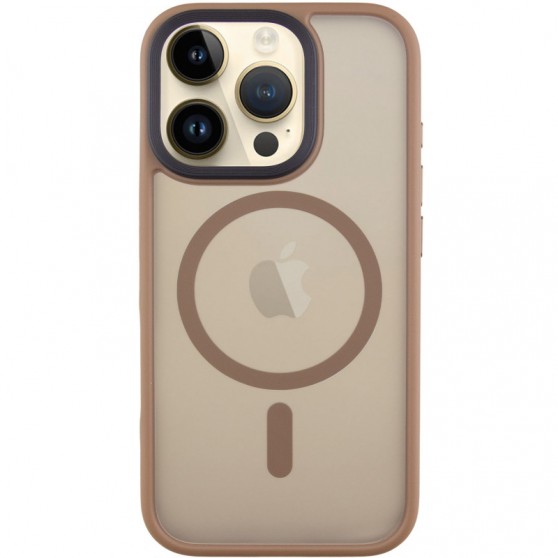 TPU+PC чехол Metal Buttons with MagSafe для Apple iPhone 16 Pro Max (6.9") Золотой