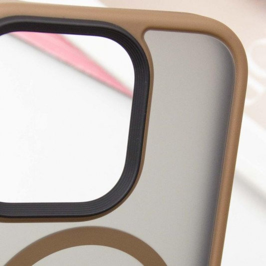 TPU+PC чехол Metal Buttons with MagSafe для Apple iPhone 16 Pro Max (6.9") Золотой - изображение 4