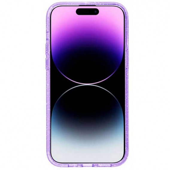 Чехол TPU Galaxy Sparkle (MagFit) для Apple iPhone 16 Plus (6.7"), Purple+Glitter