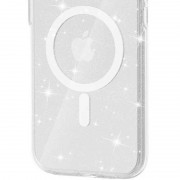 Чехол TPU Galaxy Sparkle (MagFit) для Apple iPhone 16 Plus (6.7"), Clear+Glitter