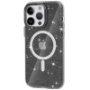 Чохол TPU Galaxy Sparkle (MagFit) для Apple iPhone 16 Pro (6.3"), Black+Glitter