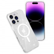 Чехол TPU Galaxy Sparkle (MagFit) для Apple iPhone 16 Pro Max (6.9"), Clear+Glitter