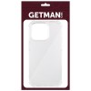 TPU чохол GETMAN Ease logo посилені кути для Apple iPhone 16 Pro (6.3"), Безбарвний (прозорий)