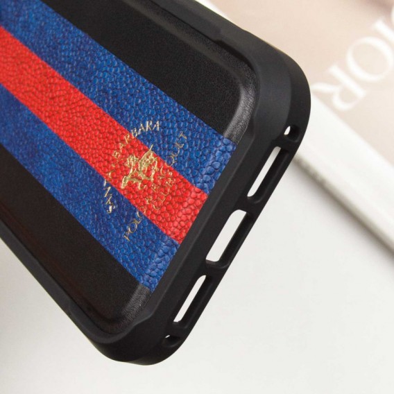 Кожаный чехол Polo Santa Barbara Barton для Apple iPhone 16 Pro Max (6.9"), Black / Navy