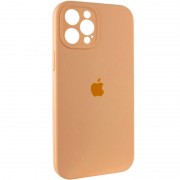 Чохол Silicone Case Full Camera Protective (AA) для Apple iPhone 12 Pro (6.1"), Помаранчевий / Cantaloupe
