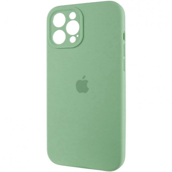Чехол Silicone Case Full Camera Protective (AA) для Apple iPhone 12 Pro (6.1"), Зеленый / Pistachio