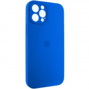 Чехол Silicone Case Full Camera Protective (AA) для Apple iPhone 12 Pro Max (6.7"), Синий / Capri Blue