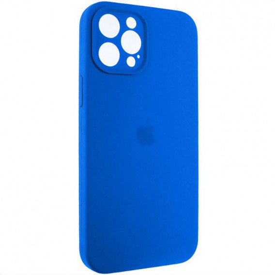 Чехол Silicone Case Full Camera Protective (AA) для Apple iPhone 12 Pro Max (6.7"), Синий / Capri Blue