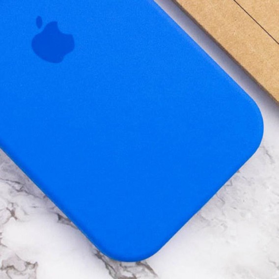 Чехол Silicone Case Full Camera Protective (AA) для Apple iPhone 12 Pro Max (6.7"), Синий / Capri Blue