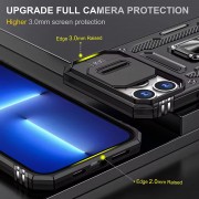 Удароміцний чохол Camshield Army Ring для Apple iPhone 13 Pro Max (6.7"), Чорний / Black