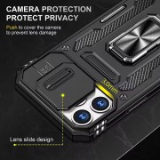 Удароміцний чохол Camshield Army Ring для Apple iPhone 13 Pro Max (6.7"), Чорний / Black