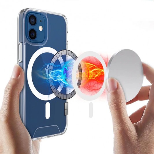 Чехол TPU Space Case with MagSafe для Apple iPhone 11 (6.1") Прозрачный - изображение 3