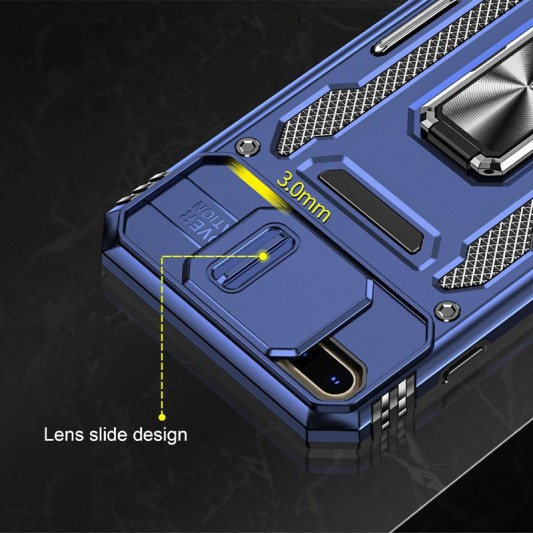 Ударостійкий чохол Camshield Army Ring для Apple iPhone 7 plus / 8 plus (5.5") Синій / Navy - зображення 2 