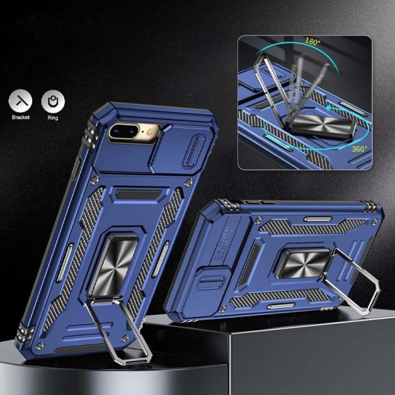 Удароміцний чохол Camshield Army Ring для Apple iPhone 7 plus / 8 plus (5.5"), Синій / Navy