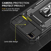 Удароміцний чохол Camshield Army Ring для Apple iPhone 7 plus / 8 plus (5.5"), Чорний / Black