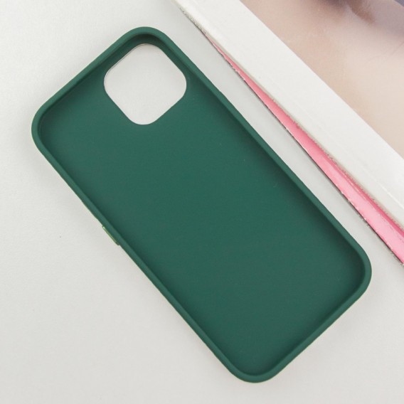 TPU чохол Bonbon Metal Style with MagSafe для Apple iPhone 15 (6.1"), Зелений / Pine green