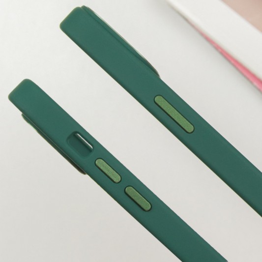 TPU чохол Bonbon Metal Style with MagSafe для Apple iPhone 15 (6.1") Зелений / Pine green - зображення 3 