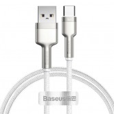 Дата кабель Baseus Cafule Metal Data USB to Type-C 66W (1m) (CAKF00010) White Дата кабель Baseus Cafule Metal Data USB to Type-C 66W (1m) (CAKF00010) White