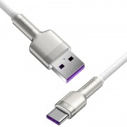 Дата кабель Baseus Cafule Metal Data USB Type-C 66W (1m) (CAKF00010), Білий