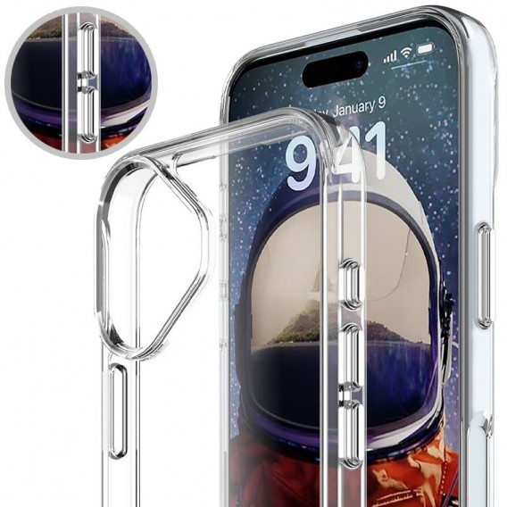 Чехол TPU Space Case transparent для Apple iPhone 16 Plus (6.7"), Прозрачный