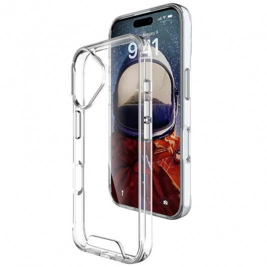 Чехол TPU Space Case transparent для Apple iPhone 16 Plus (6.7") Прозрачный - изображение 6
