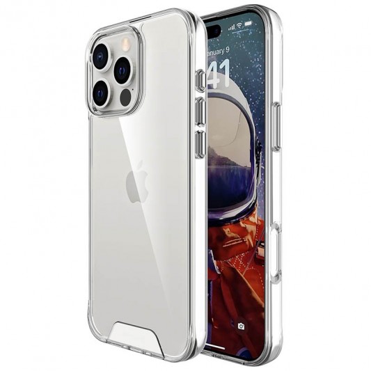 Чехол TPU Space Case transparent для Apple iPhone 16 Pro (6.3") Прозрачный - изображение 3