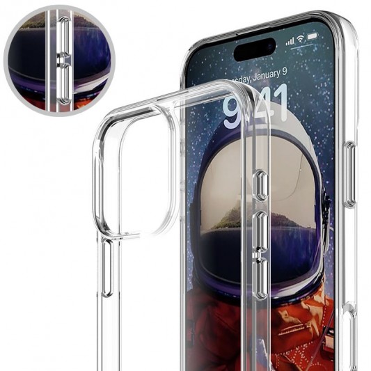 Чехол TPU Space Case transparent для Apple iPhone 16 Pro (6.3") Прозрачный - изображение 4