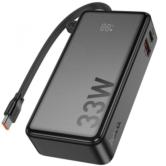 Портативний ЗП Power Bank Hoco Q27A Jewel 22.5W+PD33W 10000 mAh, Black - зображення 1 