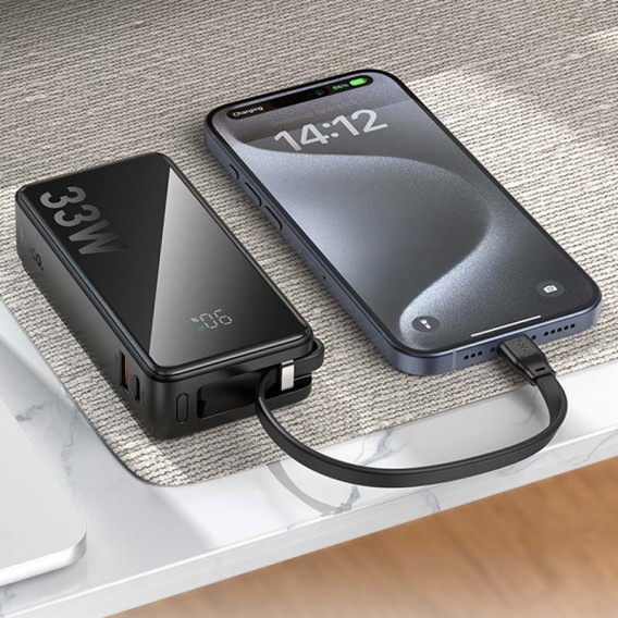 Портативний ЗП Power Bank Hoco Q27A Jewel 22.5W+PD33W 10000 mAh, Black