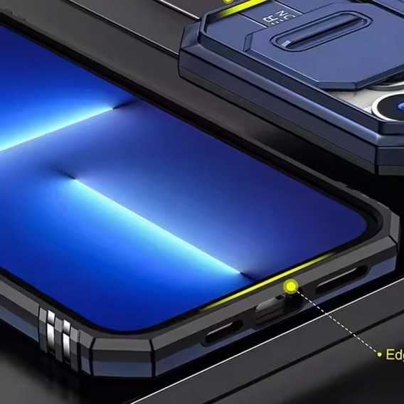 Удароміцний чохол Camshield Army Ring для iPhone 13 (6.1"), Синій / Navy