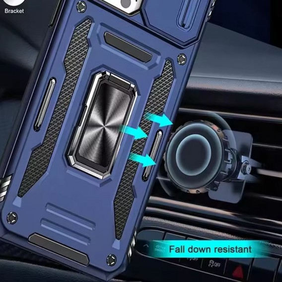 Удароміцний чохол Camshield Army Ring для iPhone 13 (6.1"), Синій / Navy