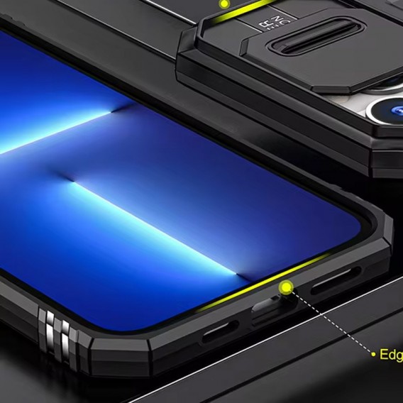 Удароміцний чохол Camshield Army Ring для Apple iPhone 13 (6.1"), Чорний / Black