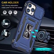 Удароміцний чохол Camshield Army Ring для iPhone 13 Pro (6.1"), Синій / Navy