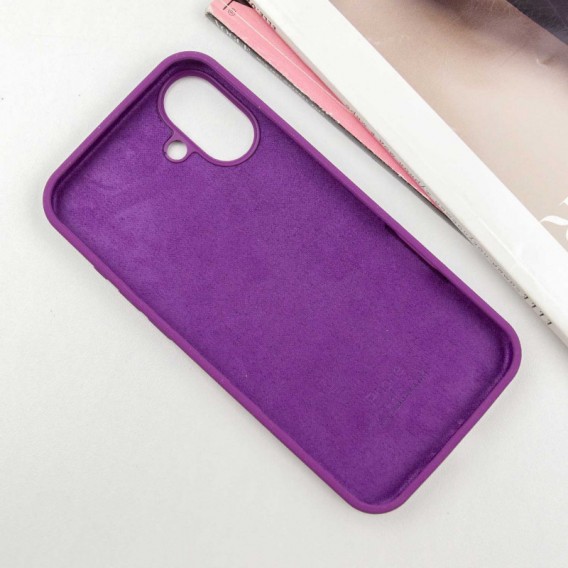 Чохол Silicone Case Full Protective (AA) для Apple iPhone 16 (6.1"), Фіолетовий / Grape