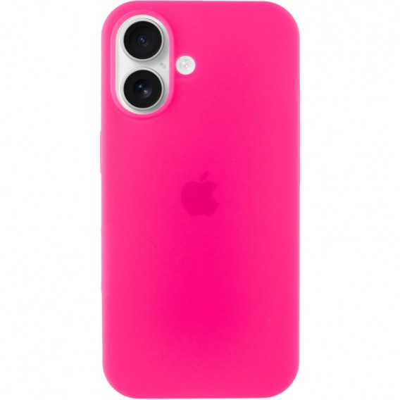 Чехол Silicone Case Full Protective (AA) для Apple iPhone 16 (6.1"), Розовый / Barbie pink