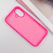 Чехол Silicone Case Full Protective (AA) для Apple iPhone 16 (6.1"), Розовый / Barbie pink