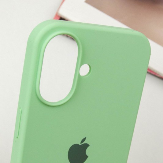 Чохол Silicone Case Full Protective (AA) для Apple iPhone 16 (6.1") Зелений / Pistachio - зображення 4 