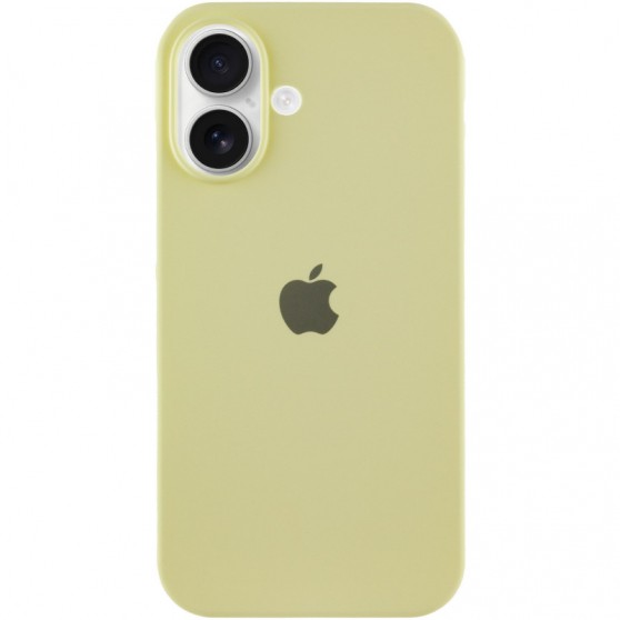 Чехол Silicone Case Full Protective (AA) для Apple iPhone 16 (6.1") Желтый / Mellow Yellow