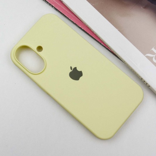 Чехол Silicone Case Full Protective (AA) для Apple iPhone 16 (6.1") Желтый / Mellow Yellow - изображение 1