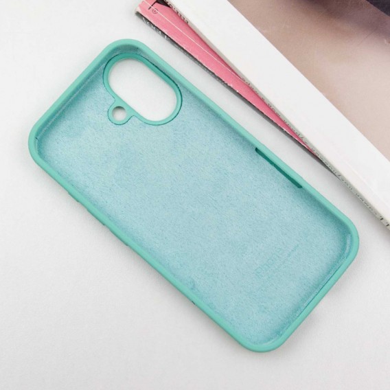 Чохол Silicone Case Full Protective (AA) для Apple iPhone 16 (6.1"), Бірюзовий / Marine Green