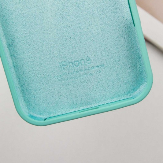Чехол Silicone Case Full Protective (AA) для Apple iPhone 16 (6.1") Бирюзовый / Marine Green - изображение 6