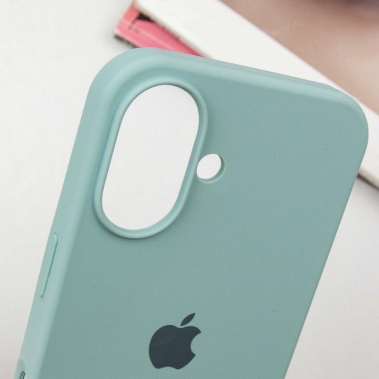 Чехол Silicone Case Full Protective (AA) для Apple iPhone 16 (6.1") Бирюзовый / Beryl - изображение 4
