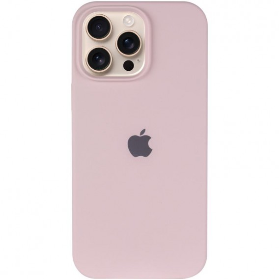 Чохол Silicone Case Full Protective (AA) для Apple iPhone 16 Pro (6.3"), Рожевий / Chalk Pink