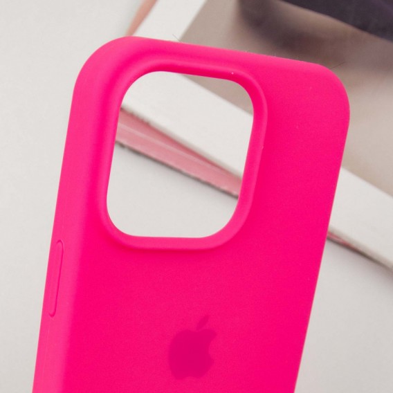 Чохол Silicone Case Full Protective (AA) Apple iPhone 16 Pro (6.3"), Рожевий / Barbie pink