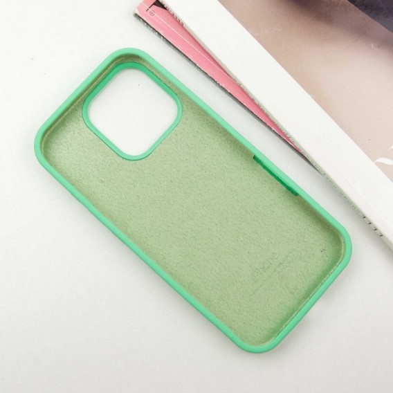 Чехол Silicone Case Full Protective (AA) для Apple iPhone 16 Pro (6.3"), Зеленый / Spearmint