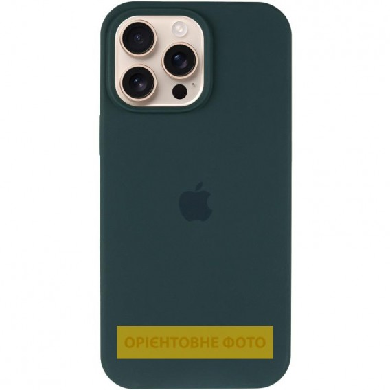 Чехол Silicone Case Full Protective (AA) для Apple iPhone 16 Pro (6.3"), Зеленый / Forest green