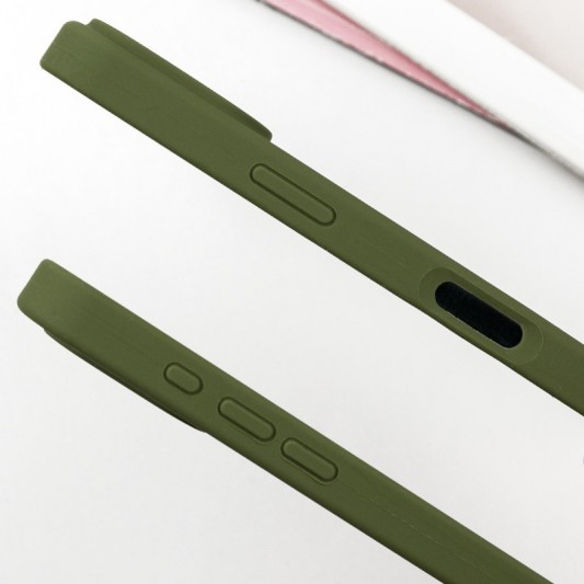 Чохол Silicone Case Full Protective (AA) для Apple iPhone 16 Pro (6.3") Зелений / Dark Olive - зображення 3 
